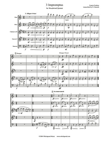 Poulenc 3 Impromptus Wind Quintet