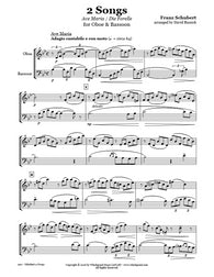 Schubert 2 Songs Oboe/Bassoon Duet