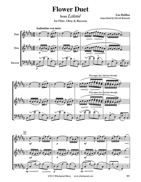 Delibes Flower Duet Flute/Oboe/Bassoon Trio