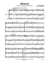 Boccherini Minuet Oboe/Clarinet/Bassoon Trio