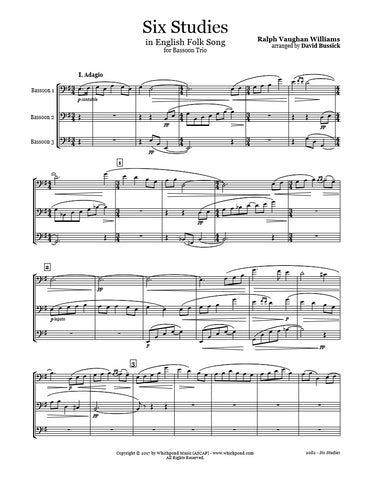 Vaughan Williams 6 Studies Bassoon Trio