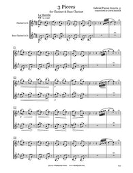 Pierné 3 Pieces Clarinet Duet