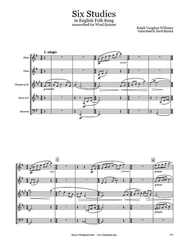 Vaughan Williams 6 Studies Wind Quintet