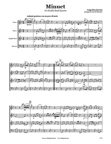 Boccherini Minuet Double Reed Quartet