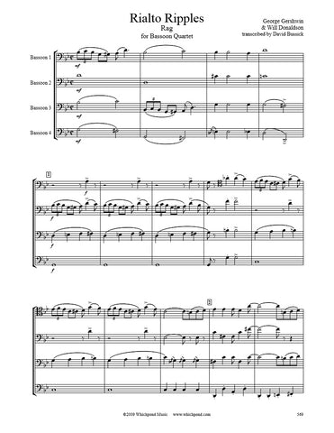 Gershwin Rialto Ripples Rag Bassoon Quartet