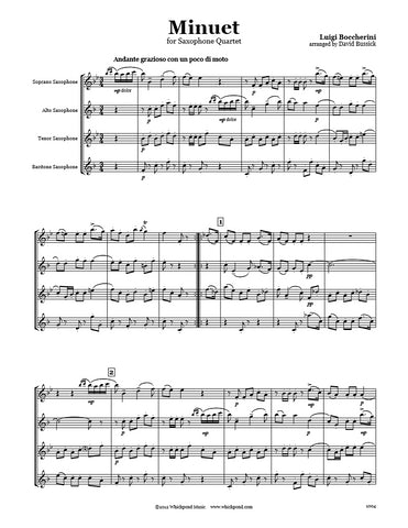 Boccherini Minuet Saxophone Quartet