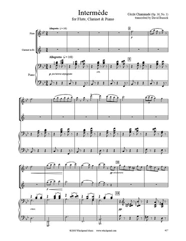 Chaminade Intermede Flute/Clarinet Duet & Piano