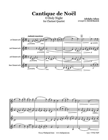 O Holy Night Clarinet Quartet