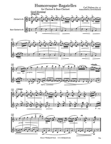 Nielsen Humoresque Bagatelles Clarinet Duet