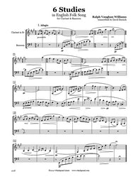 Vaughan Williams 6 Studies Clarinet/Bassoon Duet