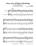 Bach Jesu Joy of Man's Desiring Clarinet Duet