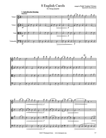 Vaughan Williams 8 English Carols String Quartet