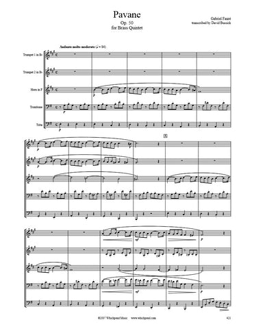 Fauré Pavane Brass Quintet