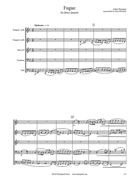 Honegger Brass Quintet