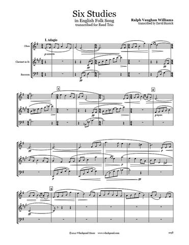 Vaughan Williams 6 Studies Oboe/Clarinet/Bassoon Trio