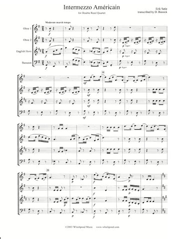 Satie Intermezzo Americain Double Reed Quartet