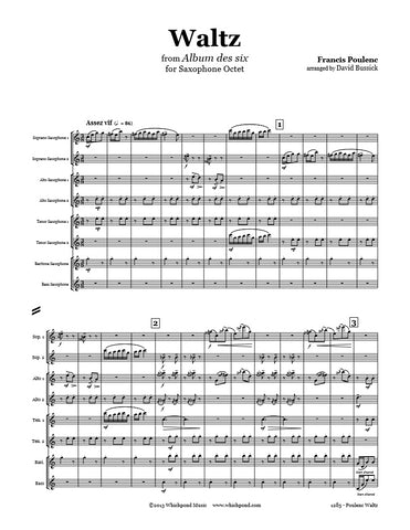 Poulenc Waltz Saxophone Octet