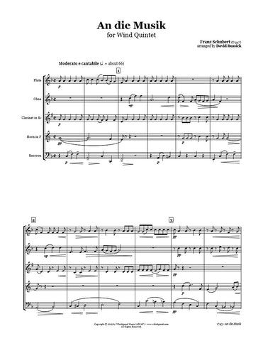 Schubert An die Musik Wind Quintet