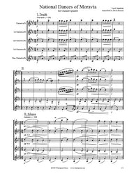 Janáček National Dances of Moravia Clarinet Quintet