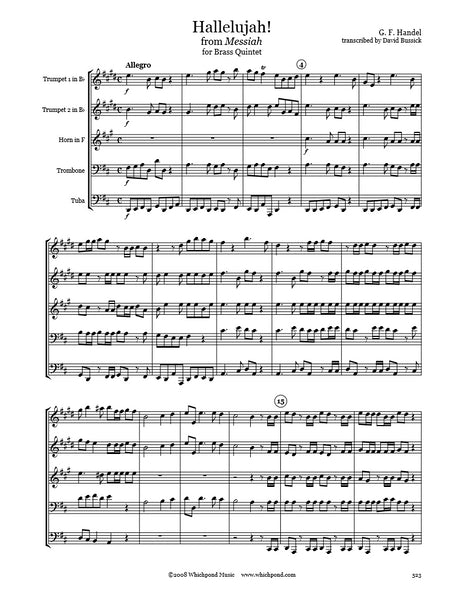 Handel Hallelujah Brass Quintet