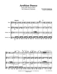 Nutcracker Arabian Dance Flute/Clarinet Quartet