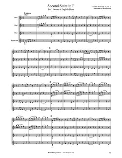 Holst Second Suite Oboe/English Horn Quartet