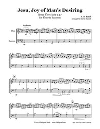 Bach Jesu Joy of Man's Desiring Flute/Bassoon Duet