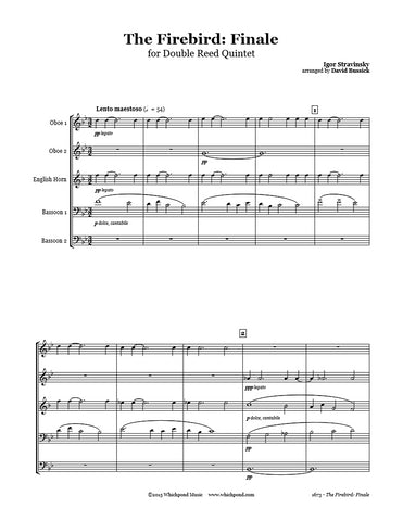 Stravinsky Firebird Finale Double Reed Quintet