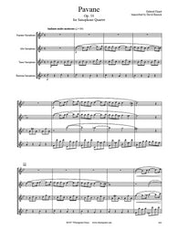 Fauré Pavane Saxophone Quartet