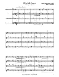 Vaughan Williams 8 English Carols Saxophone Quartet
