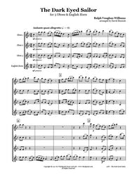 Vaughan Williams Dark Eyed Sailor Oboe/English Horn Quartet
