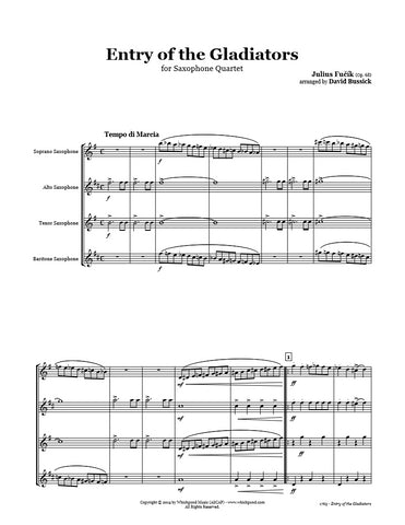 Fučík Entry of the Gladiators Saxophone Quartet