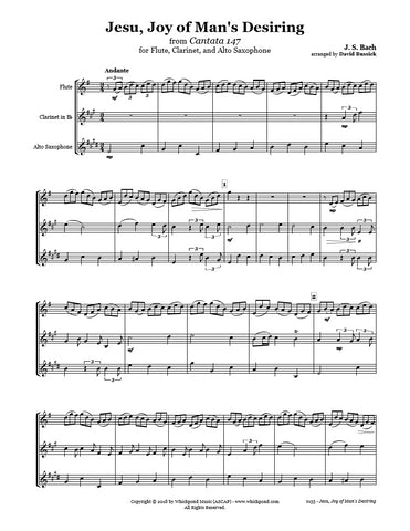 Bach Jesu Joy of Man's Desiring Flute/Clarinet/Sax Trio