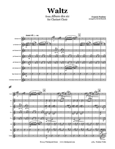 Poulenc Waltz Clarinet Choir