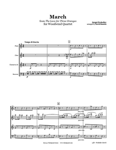Prokofiev 3 Oranges March Wind Quartet