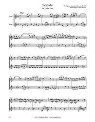 Mozart Sonata K. 292 Violin Duet