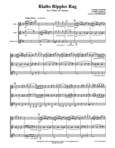 Gershwin Rialto Ripples Rag Flute/Clarinet Trio