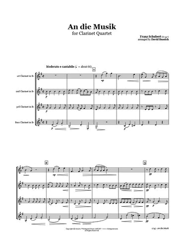 Schubert An die Musik Clarinet Quartet