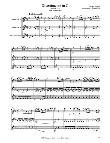 Haydn Divertimento in C Clarinet Trio
