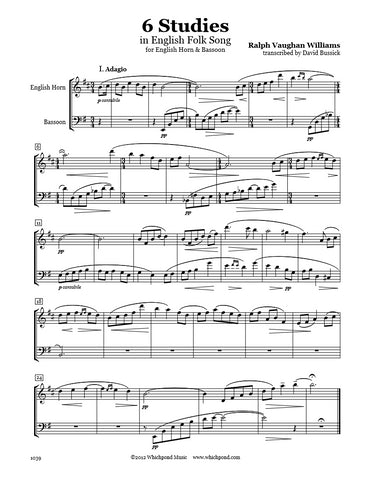 Vaughan Williams 6 Studies English Horn/Bassoon Duet