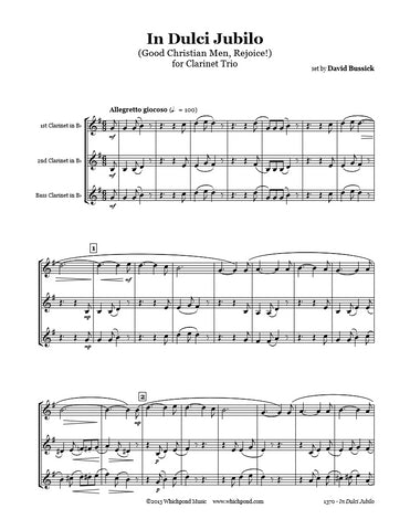In Dulci Jubilo Clarinet Trio