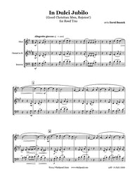 In Dulci Jubilo Oboe/Clarinet/Bassoon Trio