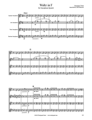 Verdi Waltz Saxophone Quartet