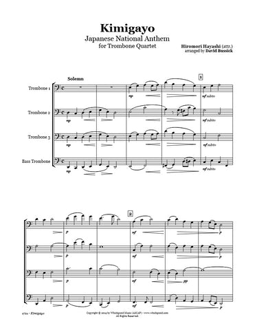 Kimigayo (Japanese National Anthem) Trombone Quartet