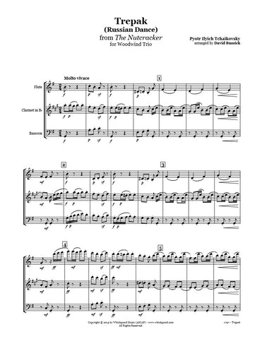 Nutcracker Russian Dance Flute/Clarinet/Bassoon Trio
