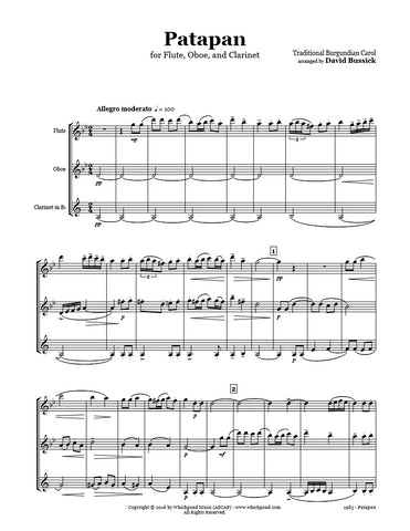 Patapan Flute/Oboe/Clarinet Trio