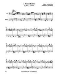 Shostakovich 4 Miniatures Oboe/Bassoon Duet