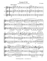 Scarlatti Sonata #364 Flute/Oboe/Violin Trio