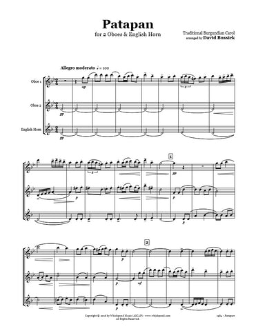 Patapan Oboe/English Horn Trio