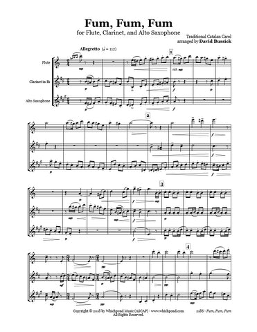 Fum Fum Fum Flute/Clarinet/Sax Trio